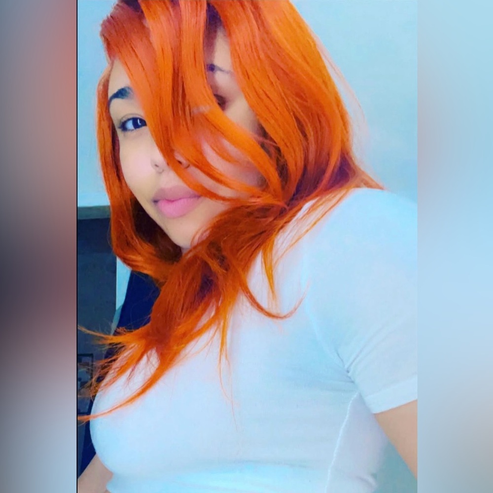 Vibrant Orange Hair Wig - Picture 2 of 5